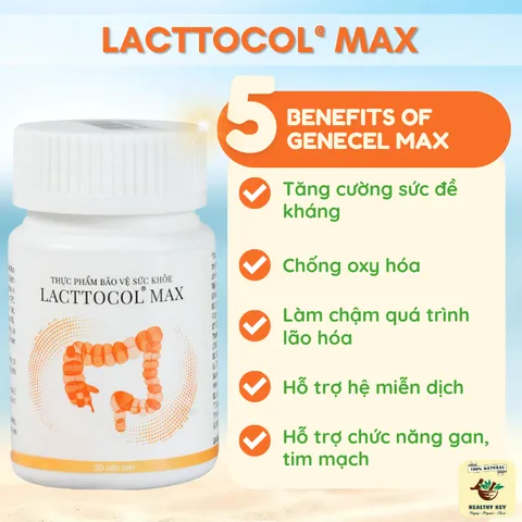 Viên Nén Lacttocol Max Hỗ Trợ Tiêu Hóa - Giảm Đầy Bụng, Khó Tiêu, Cải Thiện Đại Tràng - Thành Phần Organic 30 Viên