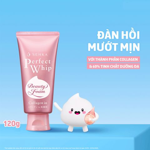 Sữa rửa mặt Senka Perfect Whip Beauty Foam Nhật Bản 120g