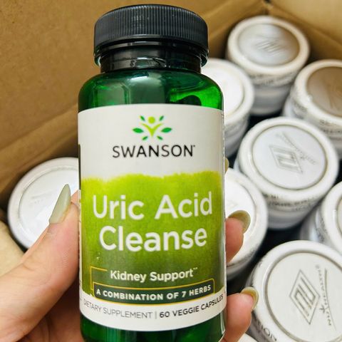 Viên uống giảm gút bổ thận Swanson Uric Acid Cleanse USA 60 viên