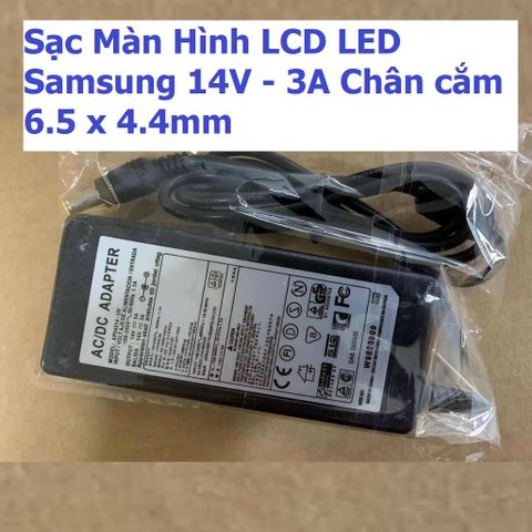 Sạc Màn Hình LCD LED Samsung 14V 3A - Bộ Nguồn 6.5 x 4.4mm Tặng Dây Nguồn - Linh Kiện Máy Tính Chất Lượng Cao