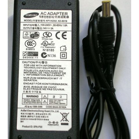 Sạc Màn Hình LCD LED Samsung 14V 3A - Bộ Nguồn 6.5 x 4.4mm Tặng Dây Nguồn - Linh Kiện Máy Tính Chất Lượng Cao