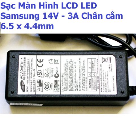 Sạc Màn Hình LCD LED Samsung 14V 3A - Bộ Nguồn 6.5 x 4.4mm Tặng Dây Nguồn - Linh Kiện Máy Tính Chất Lượng Cao