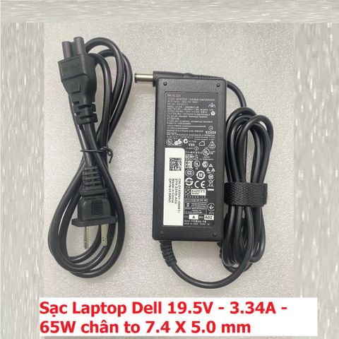 Sạc Laptop Dell 19.5V 3.34A 65W Chân To 7.4 x 5.0 mm - Sạc Chính Hãng Mới 100% cho Máy Tính Xách Tay