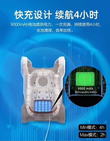 Robot dọn vệ sinh bể bơi Genkinno P1 SE - Robot tự động sạc pin, hiệu suất cao cho hồ bơi sạch sẽ và tiết kiệm thời gian