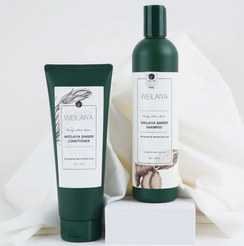 Dầu Gội Weilaiya Mọc Tóc & Giảm Gàu - Bộ 2 Chính Hãng Hàn Quốc (Kèm Bộ Mini Du Lịch) - Dưỡng Tóc Khỏe Mạnh, Giảm Ngứa Da Đầu