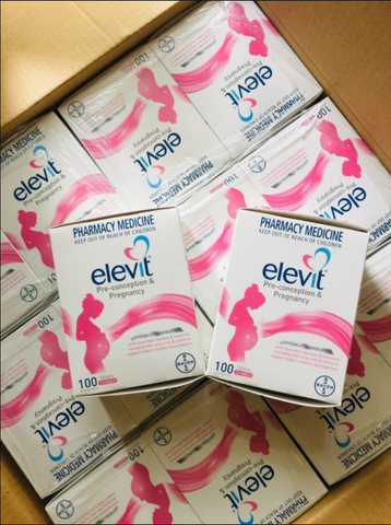 Vitamin Tổng Hợp Elevit Bayer Cho Bà Bầu - Hỗ Trợ Sức Khỏe Thai Kỳ, Giàu Dinh Dưỡng, Ngăn Ngừa Dị Tật, 100 Viên