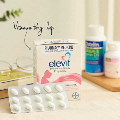 Vitamin Tổng Hợp Elevit Bayer Cho Bà Bầu - Hỗ Trợ Sức Khỏe Thai Kỳ, Giàu Dinh Dưỡng, Ngăn Ngừa Dị Tật, 100 Viên