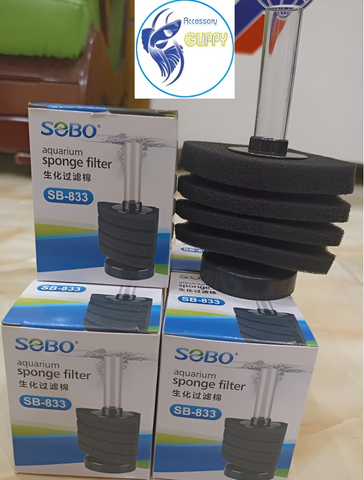 Lọc Sủi Mini SOBO SB-933 & SB-833 - Lọc Vi Sinh Cho Hồ Cá Cảnh Dưới 100L, Giữ Nước Trong Sạch & Cung Cấp Oxy