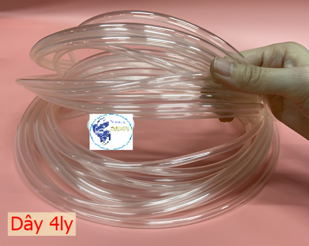 Dây Sủi Oxy Hồ Cá 4ly & 5ly - Phụ Kiện Hồ Cá Cảnh Chất Lượng, Màu Trắng & Đen, Dùng Cho Máy Sủi Oxy