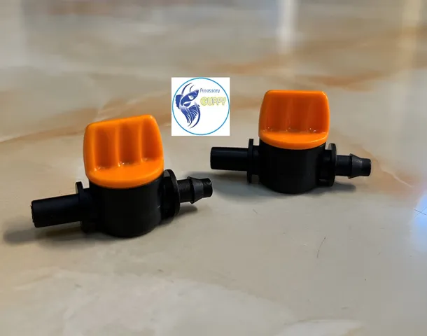 Van Khóa Dây Oxy Cam Đen - Phụ Kiện Chất Lượng Cho Bể Cá Cảnh Guppy - Độ Dài 4cm, Khấc Giữ Dây Oxy