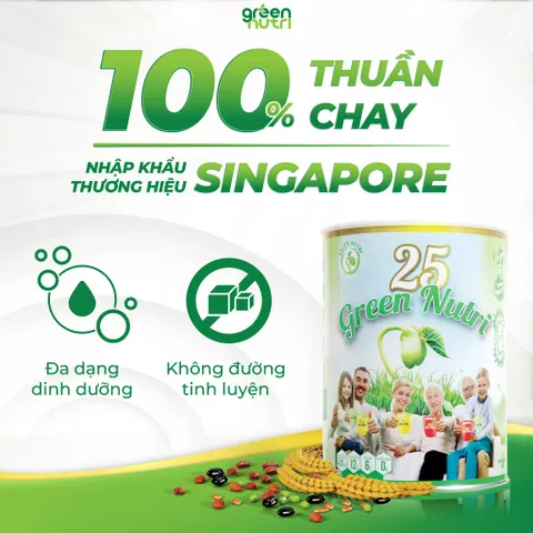 Sữa Hạt Ngũ Cốc 25 Green Nutri - Combo 2 Lon 750g Nhập Khẩu Từ Malaysia, Tốt Cho Sức Khỏe Và Làm Đẹp Da