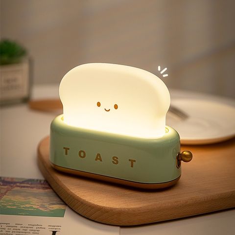 Đèn Ngủ Bánh Mì Hình Máy Nướng - Đèn Sạc Tích Điện Nhiều Chế Độ Sáng Thích Hợp Trang Trí Phòng Ngủ Hàn Quốc