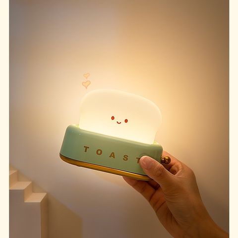 Đèn Ngủ Bánh Mì Hình Máy Nướng - Đèn Sạc Tích Điện Nhiều Chế Độ Sáng Thích Hợp Trang Trí Phòng Ngủ Hàn Quốc