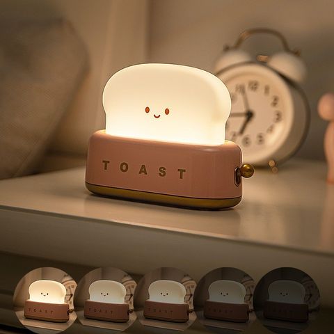 Đèn Ngủ Bánh Mì Hình Máy Nướng - Đèn Sạc Tích Điện Nhiều Chế Độ Sáng Thích Hợp Trang Trí Phòng Ngủ Hàn Quốc