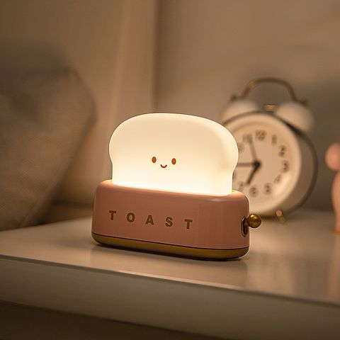 Đèn Ngủ Bánh Mì Hình Máy Nướng - Đèn Sạc Tích Điện Nhiều Chế Độ Sáng Thích Hợp Trang Trí Phòng Ngủ Hàn Quốc