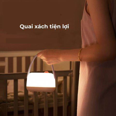 Đèn Ngủ Cho Bé Sơ Sinh Ánh Sáng Vàng Ấm, Bảo Vệ Mắt, Sạc Type C, Quai Xách Tiện Lợi MTR083