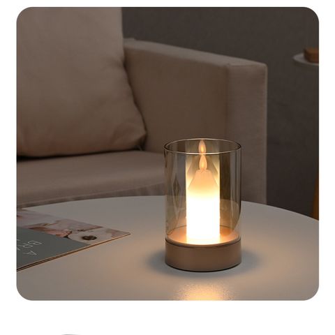 Nến Điện Tử LED Cảm Ứng - Đèn Trang Trí Sang Trọng Cho Phòng Ngủ Và Phòng Khách - Thiết Kế An Toàn, Sạc Type-C, Đèn LED 2400mAh