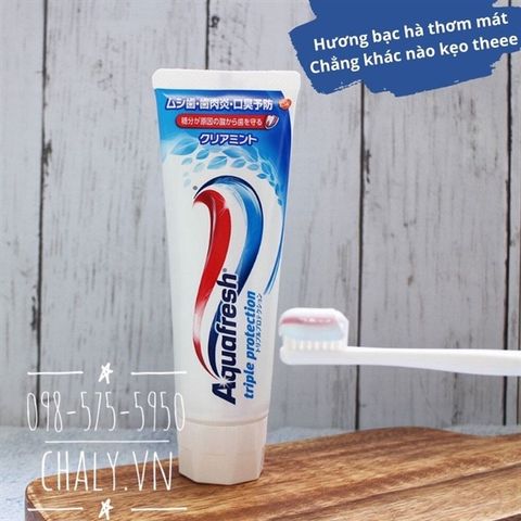 Kem Đánh Răng Aquafresh 160g Nội Địa Nhật Bản, Xanh dương