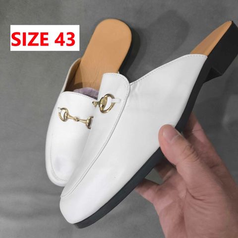 Giày Sục Nam Trắng Da Mềm - Thiết Kế Đơn Giản, Lịch Sự, Dễ Phối Đồ, Phù Hợp Mọi Dịp
