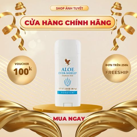Sáp Khử Mùi Lô Hội Forever Aloe Ever Shield 067 FLP - Kháng Khuẩn, Đảm Bảo Sạch Sẽ, Không Vàng Áo, 92.1g