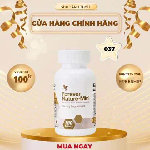 Viên Sủi Forever Nature Min 037 - Bổ Sung Khoáng Chất, Hỗ Trợ Sức Khỏe Xương Chất Lượng Từ Mỹ - 180 Viên/hộp