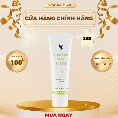Sữa Rửa Mặt Tẩy Tế Bào Chết Forever Aloe Scrub 238 Flp - Chăm Sóc Da Lò Hôi, Làm Sạch & Dưỡng Ẩm Tự Nhiên