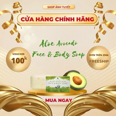 Xà phòng Làm Sạch Mặt & Cơ Thể Bơ 100% Tự Nhiên - Dưỡng Ẩm & Làm Tươi Mát Da - Avocado Face & Body Soap 284 Flp