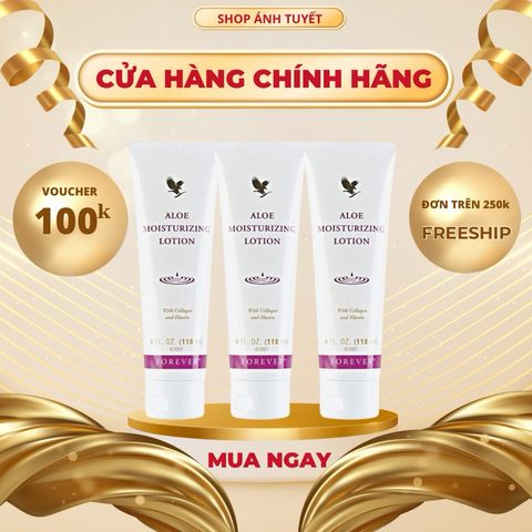 Kem Dưỡng Ẩm Aloe Vera - Lotion Dưỡng Ẩm Cơ Thể và Tay Mềm Mịn, An Toàn, Không Chứa Lanolin, 063flp