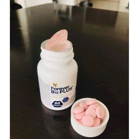Viên uống Vitamin B12 Forever B12 Plus 500mcg & Axit Folic 400mcg Hỗ trợ sức khỏe, 60 viên bổ máu, giảm stress