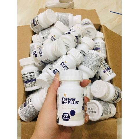 Viên uống Vitamin B12 Forever B12 Plus 500mcg & Axit Folic 400mcg Hỗ trợ sức khỏe, 60 viên bổ máu, giảm stress