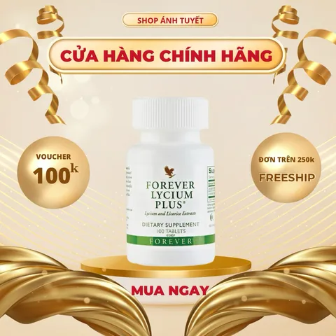 Viên Cam Thảo Forever Lycium Plus 072 - Thực Phẩm Chức Năng Hỗ Trợ Sức Khỏe Phổi và Dạ Dày - 100 Viên/Lọ