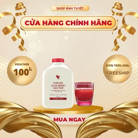 Nước Uống Dinh Dưỡng Forever Aloe Berry Nectar - Hương Táo và Man Việt Quất, Giúp Hỗ Trợ Tiêu Hóa Khỏe Mạnh