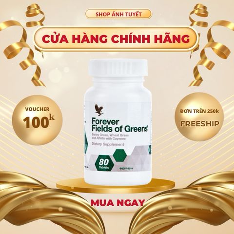 Viên Rau Xanh Forever of Greens 068flp - Bổ Sung Chất Xơ, Hỗ Trợ Tiêu Hoá, 80 Viên/ Lọ - Sản Phẩm Từ Thiên Nhiên cho Sức Khỏe Tối Ưu