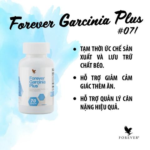 Viên Uống Giảm Cân Forever Garcinia Plus - Hỗ Trợ Kiểm Soát Cảm Giác Thèm Ăn, Duy Trì Vóc Dáng, 70 Viên/lọ