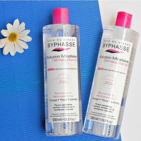 Nước Tẩy Trang BYPHASSE Solution Micellaire 500ml - Tẩy Trang Hiệu Quả Cho Mọi Loại Da, Không Gây Bết Dính, Giúp Làm Sạch Makeup Waterproof