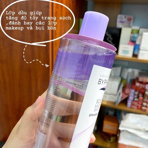 Nước Tẩy Trang BYPHASSE Solution Micellaire 500ml - Tẩy Trang Hiệu Quả Cho Mọi Loại Da, Không Gây Bết Dính, Giúp Làm Sạch Makeup Waterproof