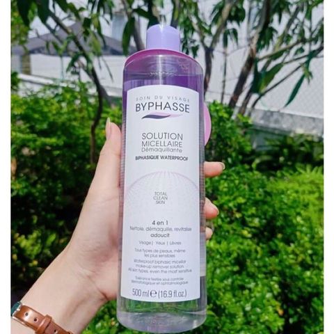 Nước Tẩy Trang BYPHASSE Solution Micellaire 500ml - Tẩy Trang Hiệu Quả Cho Mọi Loại Da, Không Gây Bết Dính, Giúp Làm Sạch Makeup Waterproof