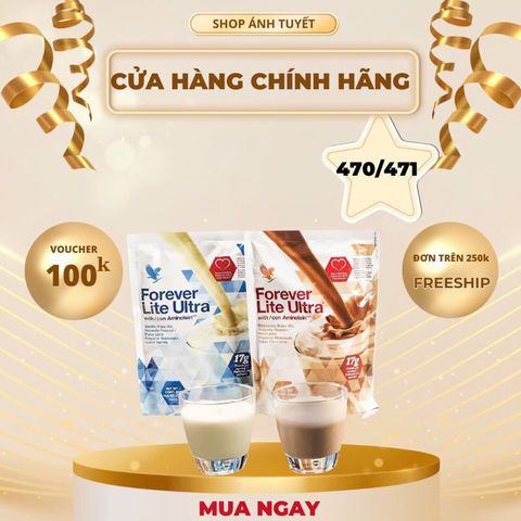 Bột Dinh Dưỡng Forever Lite Ultra Vanilla 375g - Bổ Sung Vitamin và Khoáng Chất Tăng Cường Sức Khỏe, Đề Kháng, Mỹ