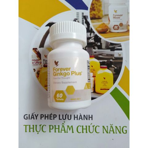 [CHĨNH HÃNG] Viên Hỗ Trợ Tuần Hoàn Máu Forever Ginkgo Plus #073Flp. 60 viên/lọ
