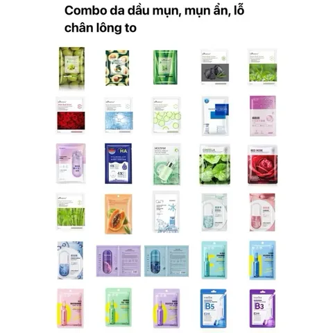 Mặt Nạ Dưỡng Da Chiết Xuất Thiên Nhiên 25g - Cấp Ẩm, Dưỡng Trắng, Giảm Mụn, Mờ Thâm Căng Bóng, Thư Giãn Da Chất Lượng Cao