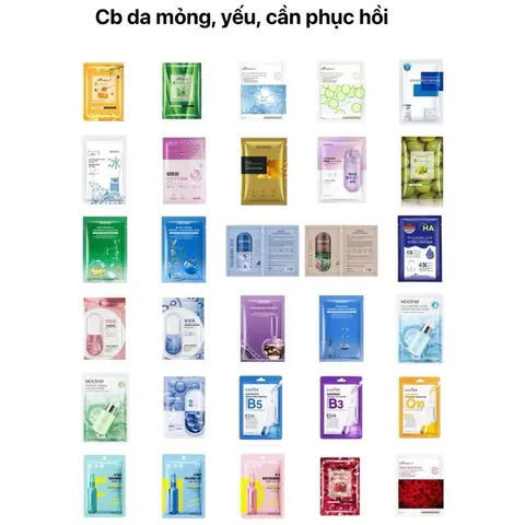 Mặt Nạ Dưỡng Da Chiết Xuất Thiên Nhiên 25g - Cấp Ẩm, Dưỡng Trắng, Giảm Mụn, Mờ Thâm Căng Bóng, Thư Giãn Da Chất Lượng Cao