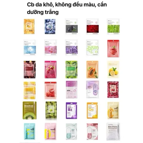 Mặt Nạ Dưỡng Da Chiết Xuất Thiên Nhiên 25g - Cấp Ẩm, Dưỡng Trắng, Giảm Mụn, Mờ Thâm Căng Bóng, Thư Giãn Da Chất Lượng Cao