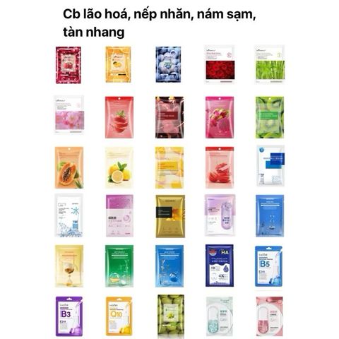 Mặt Nạ Dưỡng Da Chiết Xuất Thiên Nhiên 25g - Cấp Ẩm, Dưỡng Trắng, Giảm Mụn, Mờ Thâm Căng Bóng, Thư Giãn Da Chất Lượng Cao