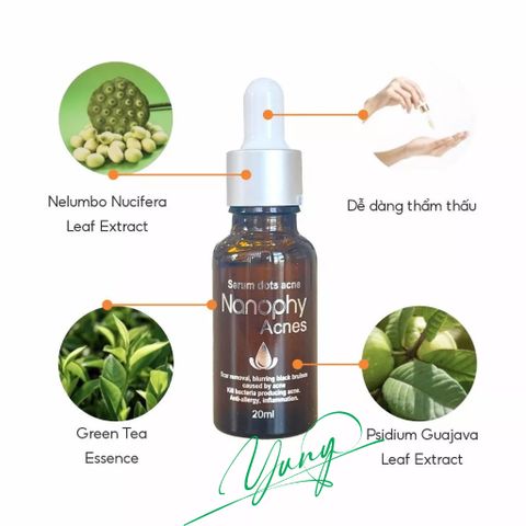 Serum Nanophy Acnes 20ml - Ngừa Mụn, Giảm Thâm Sẹo & Tái Tạo Da - Chống Sưng Viêm Hiệu Quả