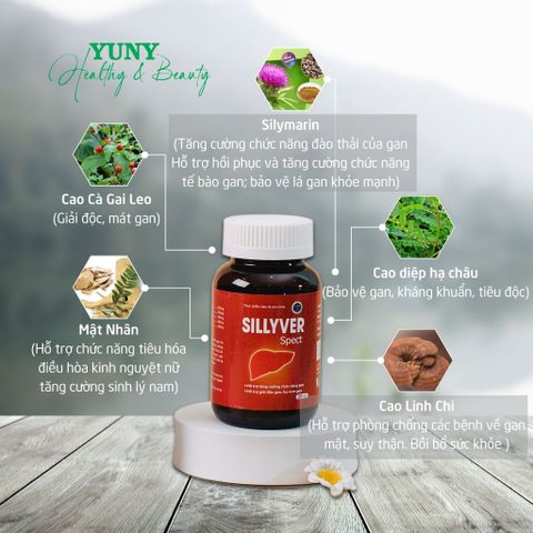 Viên Uống SILLYVER SPECT Giải Độc Gan - Hỗ Trợ Tăng Cường Chức Năng Gan, Hộp 30 Viên, Bảo Vệ Gan Khỏi Tổn Thương