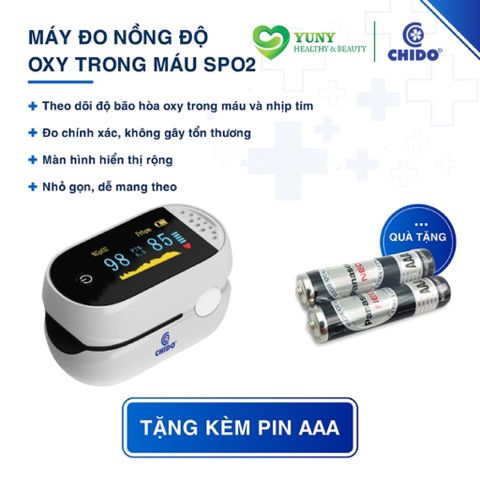 Máy Đo Nồng Độ Oxy Trong Máu SpO2 CHIDO C101B1 - Thiết Bị Y Tế Chính Hãng Nhật Bản, Theo Dõi Nhịp Tim, Bảo Hành 2 Năm, Giao Hàng Miễn Phí