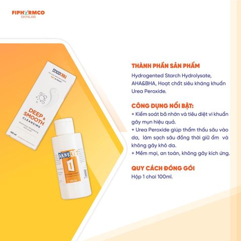 Sữa Rửa Mặt Aknekit 100ml - Chuyên Dụng Cho Da Dầu Mụn, Nhạy Cảm, Kiềm Dầu, Làm Sạch Sâu, Dưỡng Ẩm Từ Ý
