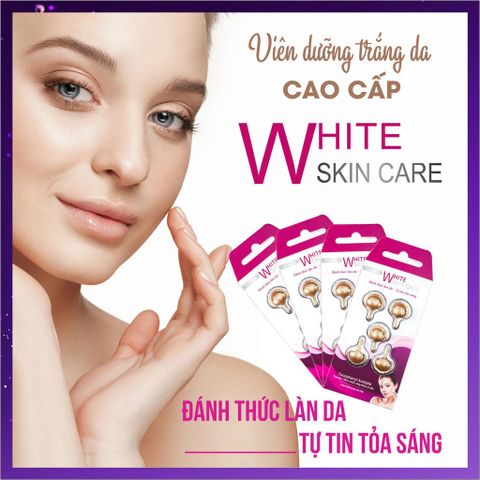 Serum Trắng Da White Skin Care VAK - Tinh Chất Dưỡng Ẩm, Chống Lão Hoá, Mờ Nám - Hộp 30 Viên