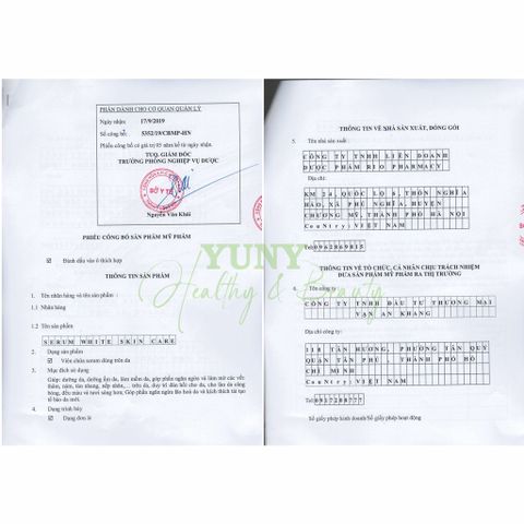Serum Trắng Da White Skin Care VAK - Tinh Chất Dưỡng Ẩm, Chống Lão Hoá, Mờ Nám - Hộp 30 Viên