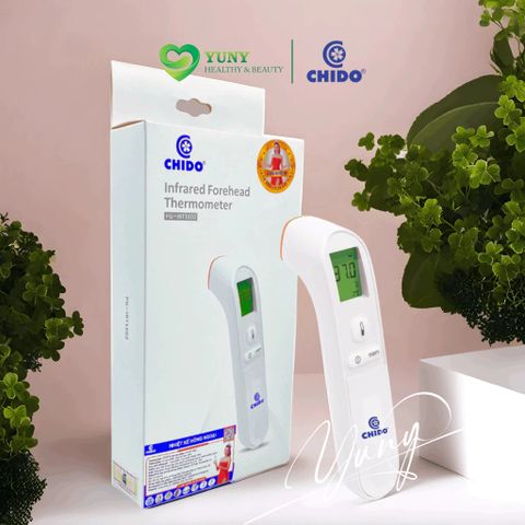 Nhiệt Kế Điện Tử Hồng Ngoại CHIDO Nhật Bản - Máy Đo Nhiệt Độ Thông Minh 3 Tính Năng Cho Trẻ Em, Kết Quả Nhanh Chính Xác